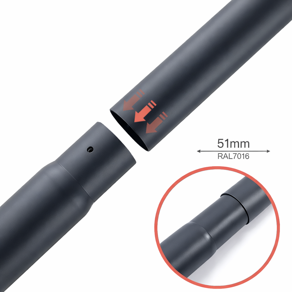 TRK-D150 / 1.5 METRE 51mm METAL EK UZATMA (Fırın Boyalı)